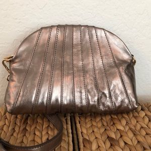 Kooba Metallic Pewter Leather Layla Handbag NWT